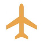 Piktogramm Flugzeug orange